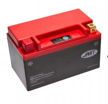 Batterie Motorrad HJTX14H-FP JMT Lithium-Ionen mit Anzeige
